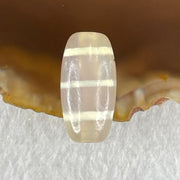 Natural Powerful Tibetan Old Oily Agate 3-Lines Dzi Bead Heavenly Master (Tian Zhu) 三行天诛 2.89g 19.6 by 10.0mm - Huangs Jadeite and Jewelry Pte Ltd