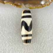 Natural Powerful Tibetan Old Oily Agate Tiger Tooth Daluo Dzi Bead Heavenly Master (Tian Zhu) 10.37g 39.3 by 12.9mm - Huangs Jadeite and Jewelry Pte Ltd