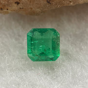 Natural Colombia Vivid Green Emerald (Beryl) Cut-Cornered Square Step cut 0.41ct 4.3 by 4.1 by 3.1mm - Huangs Jadeite and Jewelry Pte Ltd