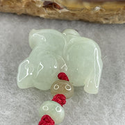 Natural Type A Light Green Jadeite Dog Charm | Chinese Zodiac Dog Loyalty, Wealth & Protection (5.38g | 18.6 x 14.4 x 7.9mm) - Huangs Jadeite and Jewelry Pte Ltd