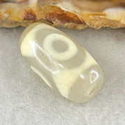 Natural Powerful Tibetan Old Oily Agate 3 Eyes Dzi Bead Heavenly Master (Tian Zhu) 三眼天诛 2.98g 19.4 by 10.4mm - Huangs Jadeite and Jewelry Pte Ltd