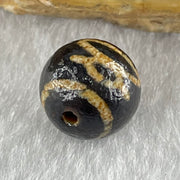 Natural Powerful Tibetan Old Oily Agate 2 Cai Shen Dzi Bead Heavenly Master (Tian Zhu) 1.34g 9.9 by 10.1mm - Huangs Jadeite and Jewelry Pte Ltd