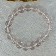 Natural Rose Quartz Beads Bracelet 天然玫瑰石英珠手链 28.99g 16.5cm 10.4mm 19 Beads - Huangs Jadeite and Jewelry Pte Ltd