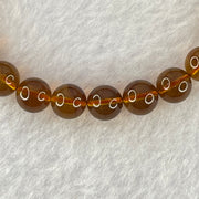 Natural Purple Honey Amber Beads Bracelet 天然紫蜜琥珀手链 4.80g 15cm 7.2mm 25 Beads - Huangs Jadeite and Jewelry Pte Ltd