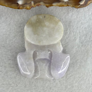 Type A Lavender with Slight Green Jadeite Tu Di Gong 38.27g 48.0 by 39.3 by 11.9mm - Huangs Jadeite and Jewelry Pte Ltd