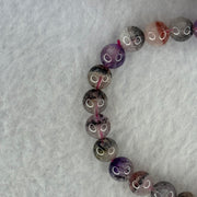 Natural Super 7 Beads Bracelet 12.81g 15cm 7.3mm 25 Beads - Huangs Jadeite and Jewelry Pte Ltd