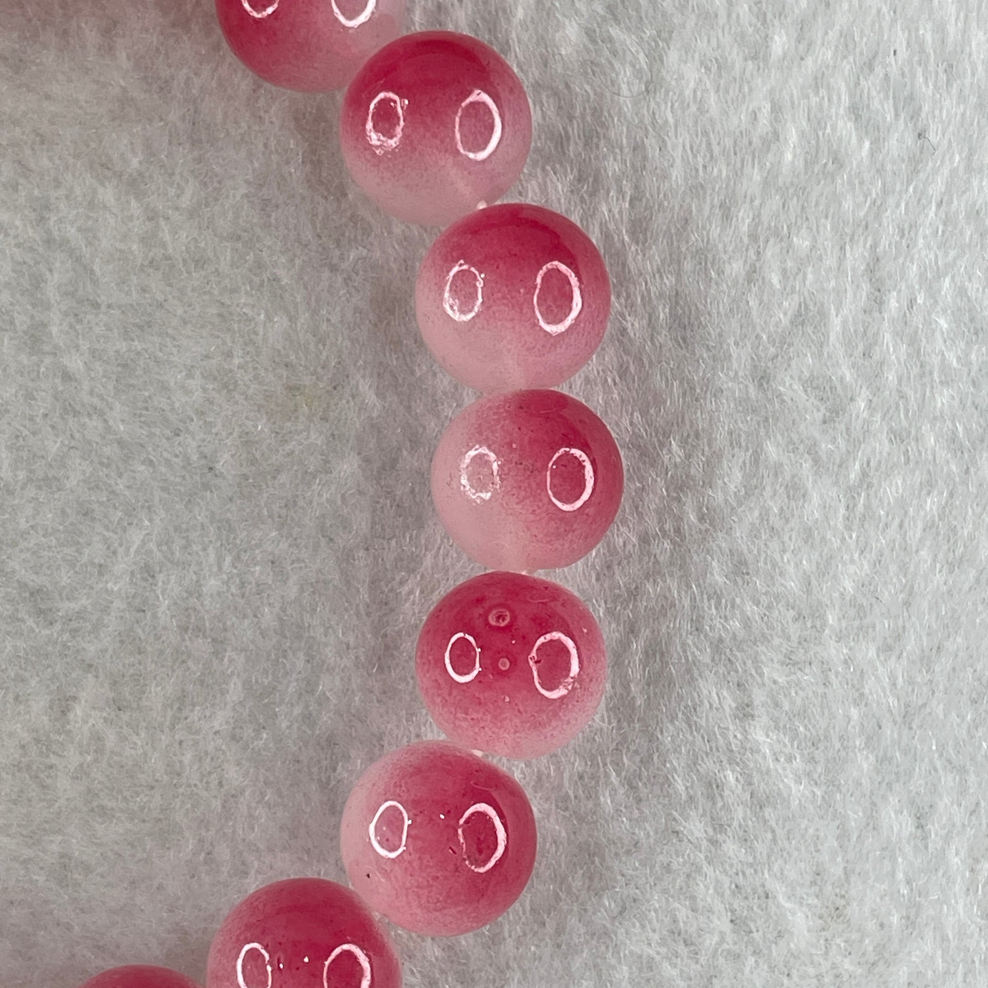 Dyed Agate Faceted Beads Bracelet 26.52g 15cm 10.6mm 19Beads - Huangs Jadeite and Jewelry Pte Ltd