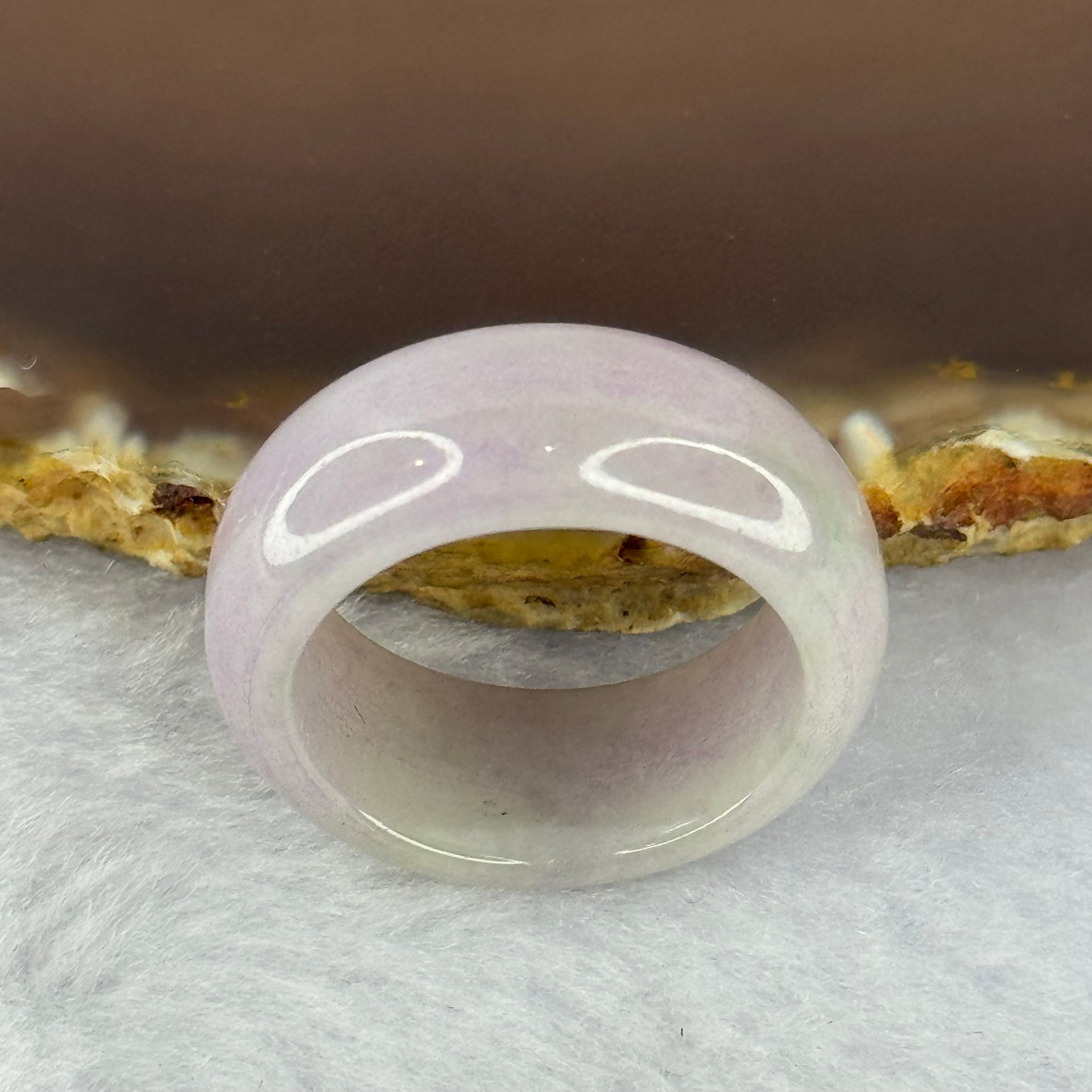 Type A Lavender Jadeite Ring 6.81g 10.1 by 3.7mm US9.5 HK21 - Huangs Jadeite and Jewelry Pte Ltd