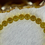Natural Yellow Amber Beads Bracelet 6.18g 17cm 7.6mm 27 Beads - Huangs Jadeite and Jewelry Pte Ltd
