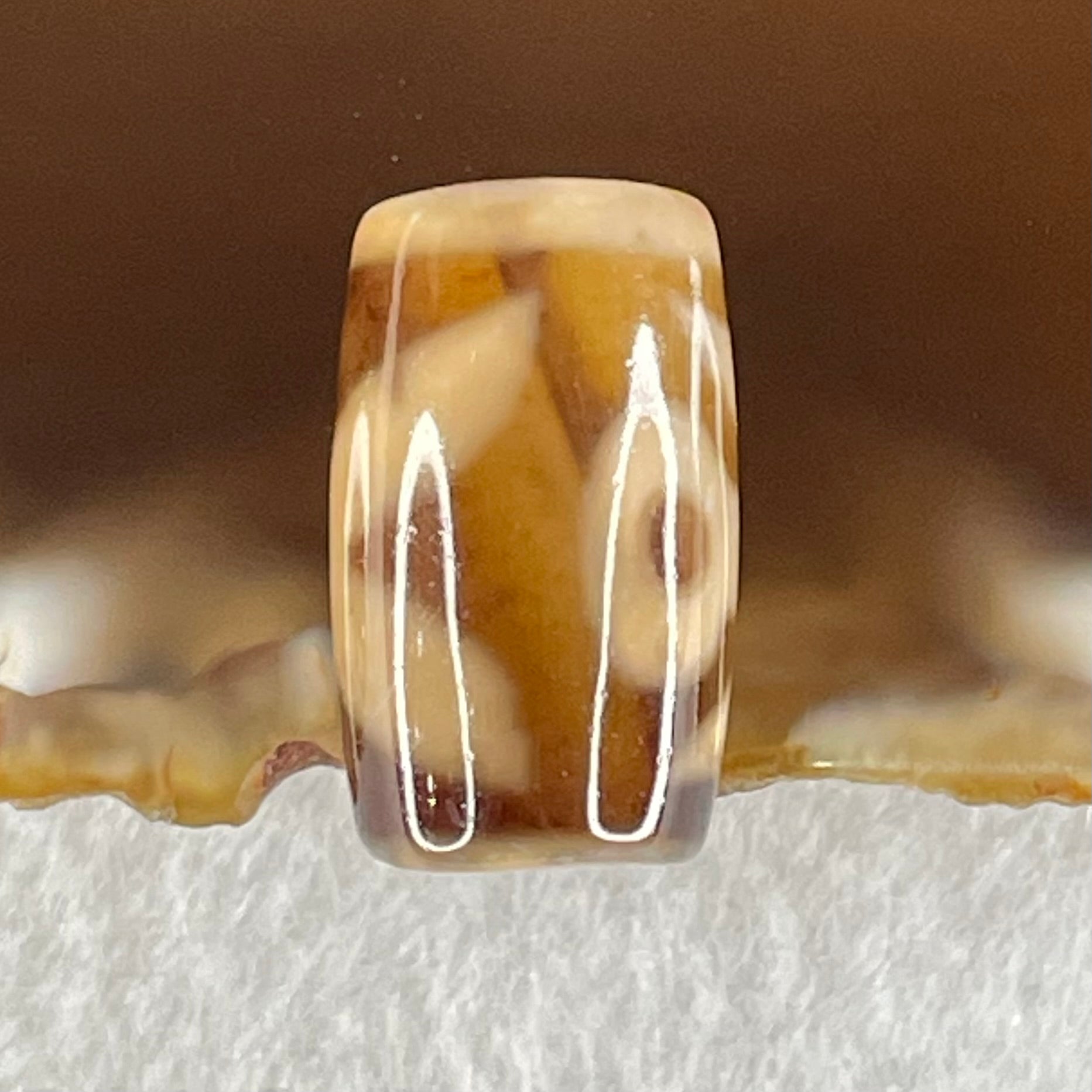 Natural Powerful Tibetan Old Oily Agate Patina Guiren Tairen Human Dzi Bead Totem Amulet Heavenly Master (Tian Zhu) 贵人天诛 4.63g 19.5 by 11.7mm - Huangs Jadeite and Jewelry Pte Ltd