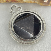 Natural Hypersthene in Stainless Steel Pendant 23.00g 25.0 by 8.8mm - Huangs Jadeite and Jewelry Pte Ltd