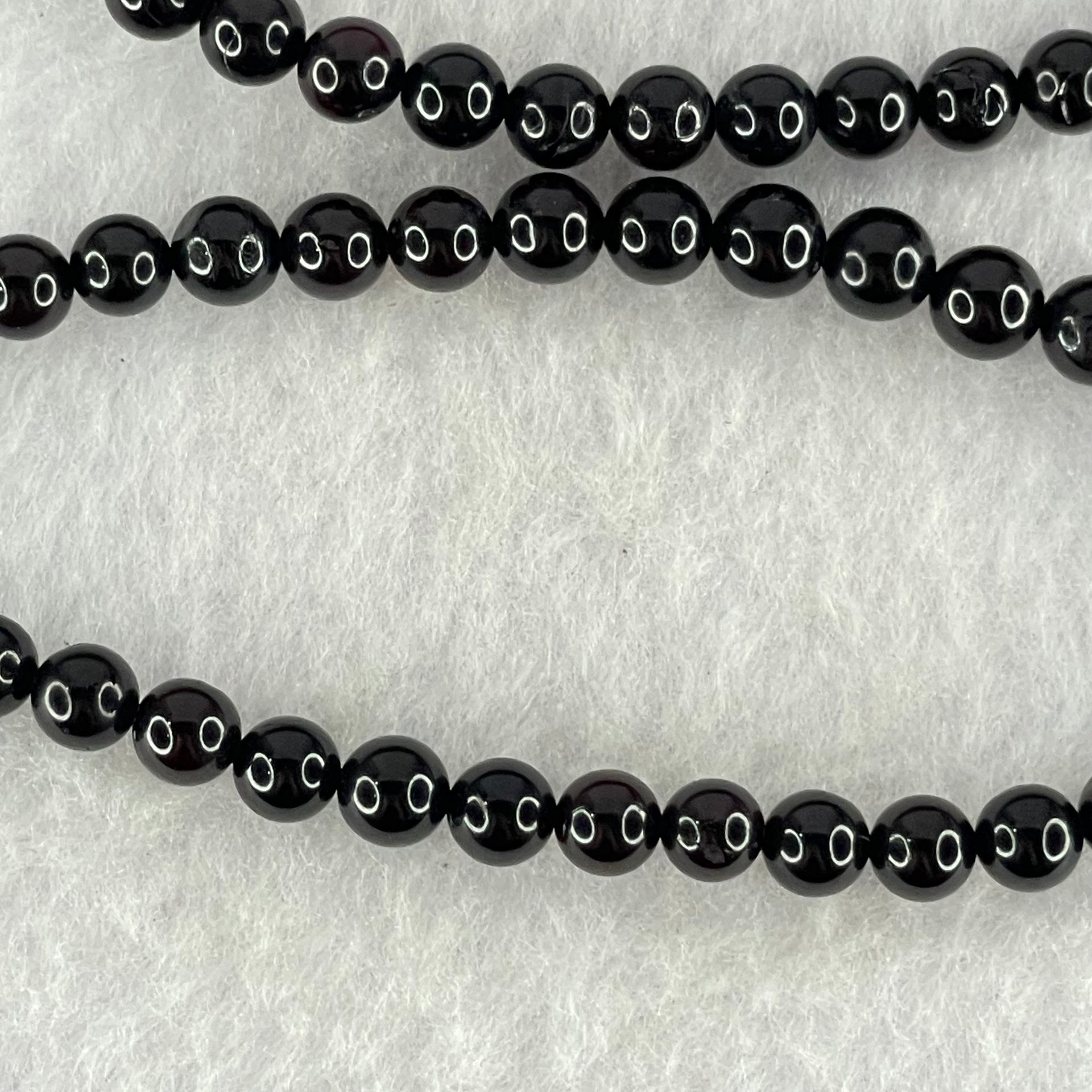 Natural Blood Red Amber Beads Necklace 10.72g 58cm 5.4mm 120 Beads - Huangs Jadeite and Jewelry Pte Ltd