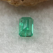 Natural Colombia Vivid Green Emerald (Beryl) Cut-Cornered Rectangle Step cut 0.49ct 5.8 by 3.8 by 2.6mm - Huangs Jadeite and Jewelry Pte Ltd
