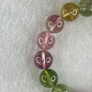 Very Good Natural Tourmaline Crystal Beads Bracelet 32.47g 14cm 10.9mm 17Beads - Huangs Jadeite and Jewelry Pte Ltd