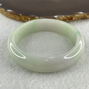 Type A Natural Light Green with Faint Lavender Jadeite Bangle 68.40g Inner Diameter 58.0mm 15.2 by 8.8mm (Slight External Line) - Huangs Jadeite and Jewelry Pte Ltd