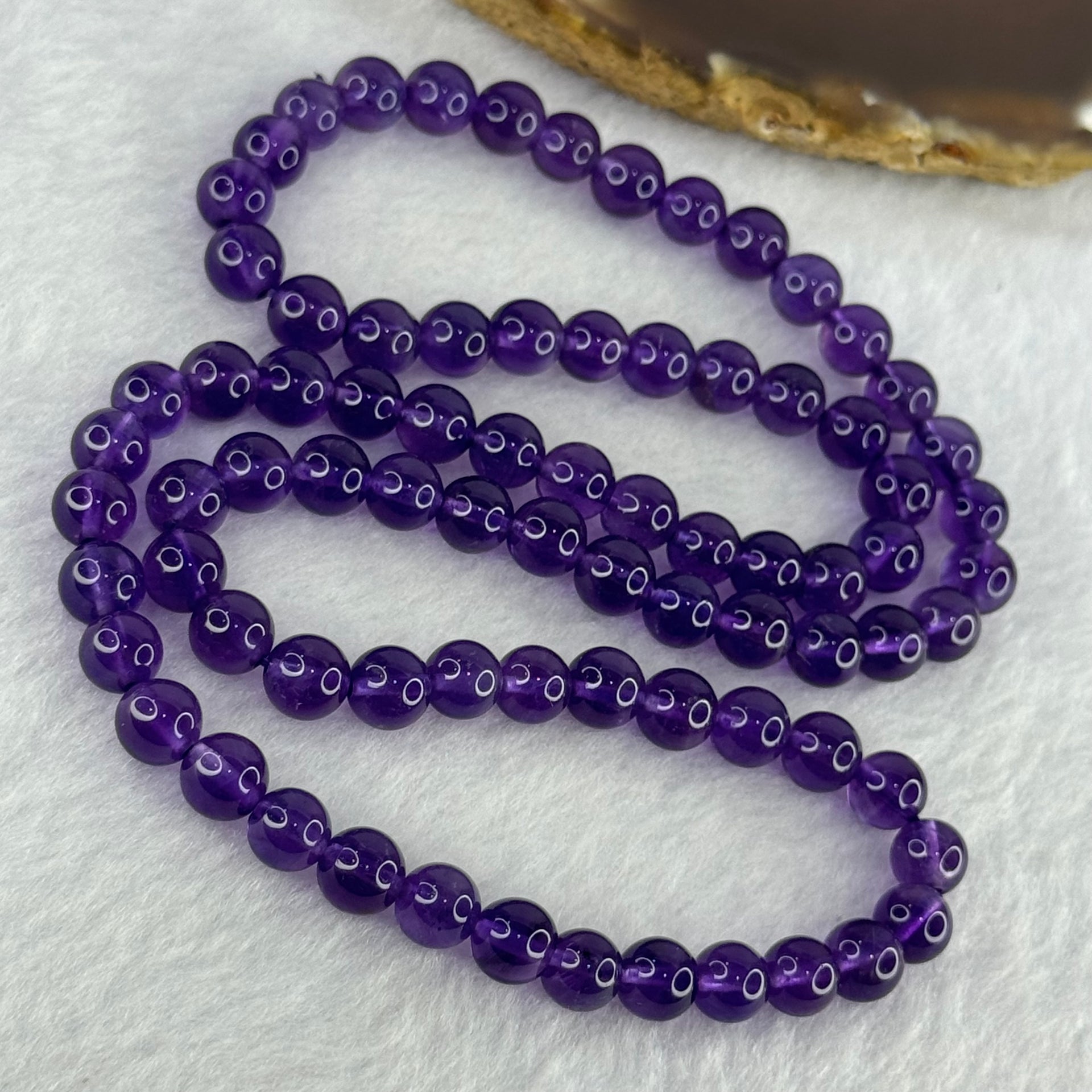 Good Grade Natural Amethyst Necklace 40.44g 52cm 7.3mm 79 Beads - Huangs Jadeite and Jewelry Pte Ltd