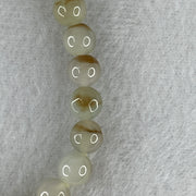 Natural Type A Light Lavender with Brownish Jadeite Beads Bracelet 14.86g 15cm 7.0mm 26 Beads - Huangs Jadeite and Jewelry Pte Ltd