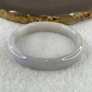 Type A Natural Lavender Jadeite Oval Bangle 29.01g Inner Diameter 52.0mm 10.1 by 6.2mm (Slight Internal Line) - Huangs Jadeite and Jewelry Pte Ltd