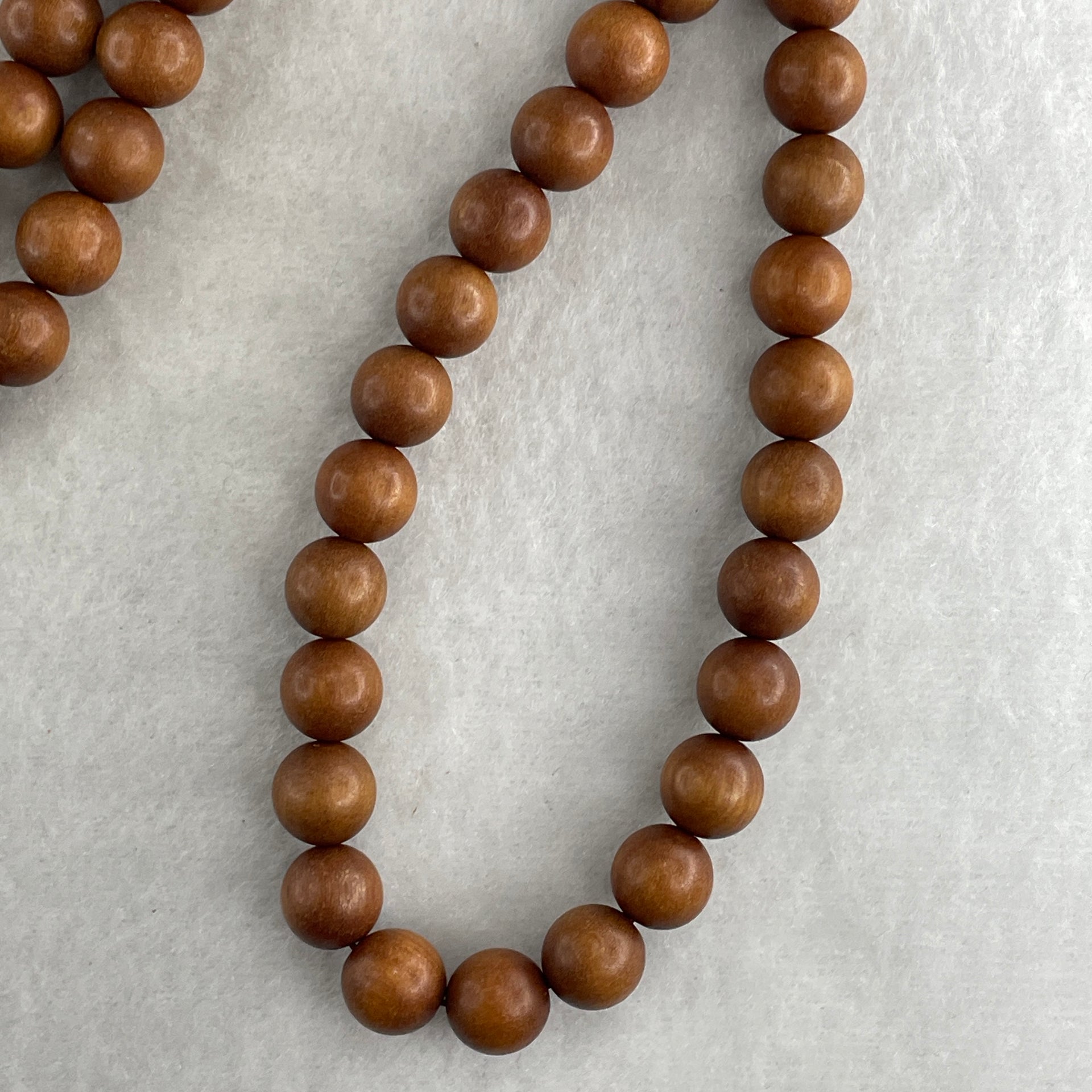 Certified Natural Sandalwood Beads Necklace 61.50g 118cm 10.1mm 108Beads - Huangs Jadeite and Jewelry Pte Ltd