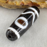 Natural Powerful Tibetan Old Oily Agate Sky Door Serenity 1 Eye Dzi Bead Heavenly Master (Tian Zhu) 一眼天诛 4.52g 28.8 by 10.3mm - Huangs Jadeite and Jewelry Pte Ltd