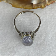 Good Grade Natural Blue Rabbit Hair Rutilated in S925 Sliver 3.27g 13.5 by 9.0 by 6.5mm (Adjustable Size) - Huangs Jadeite and Jewelry Pte Ltd