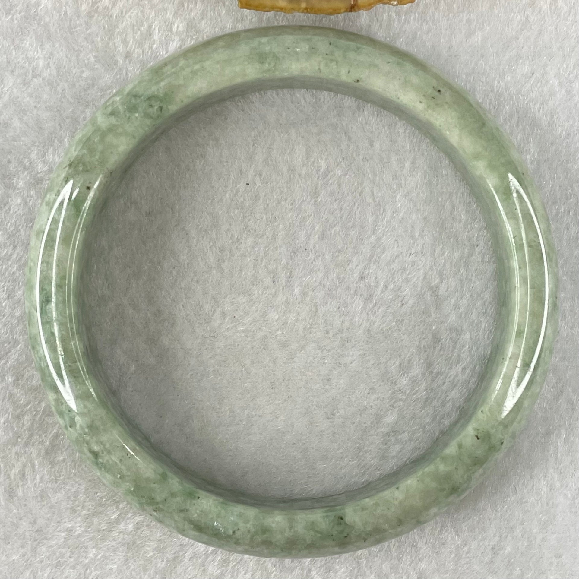 Type A Green Dou Qing Jadeite Bangle 51.01g Internal Diameter 57.8mm 13.7 by 7.8mm (Close to Perfect) - Huangs Jadeite and Jewelry Pte Ltd