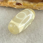 Natural Powerful Tibetan Old Oily Agate 3 Eyes Dzi Bead Heavenly Master (Tian Zhu) 三眼天诛 3.08g 20.2 by 10.2mm - Huangs Jadeite and Jewelry Pte Ltd