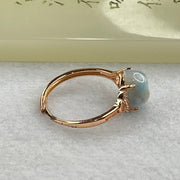 Natural Larimar in S925 Silver Rose Gold Color Ring (Adjustable Size) 1.99g 10.2 by 8.2 by 5.5mm - Huangs Jadeite and Jewelry Pte Ltd