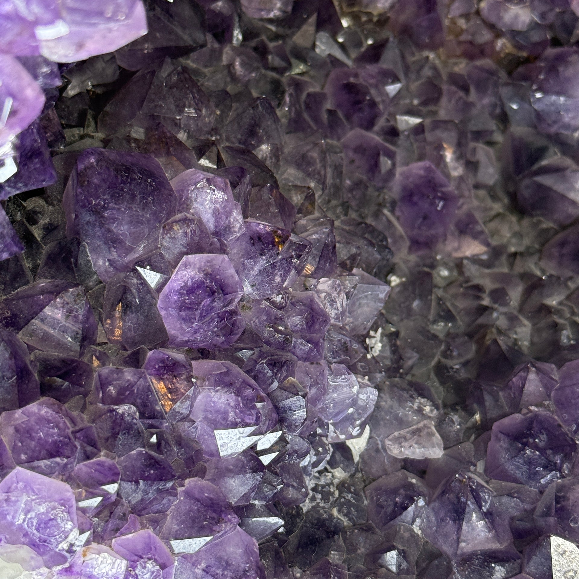 Natural Brazil Triangular Shape Amethyst Cacoxenite Cave 460.0 by 260.0 by 500.0mm - Huangs Jadeite and Jewelry Pte Ltd
