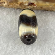 Natural Powerful Tibetan Old Oily Agate Tiger Tooth Daluo Dzi Bead Heavenly Master (Tian Zhu) 虎呀天诛 3.04g 19.9 by 10.1mm - Huangs Jadeite and Jewelry Pte Ltd