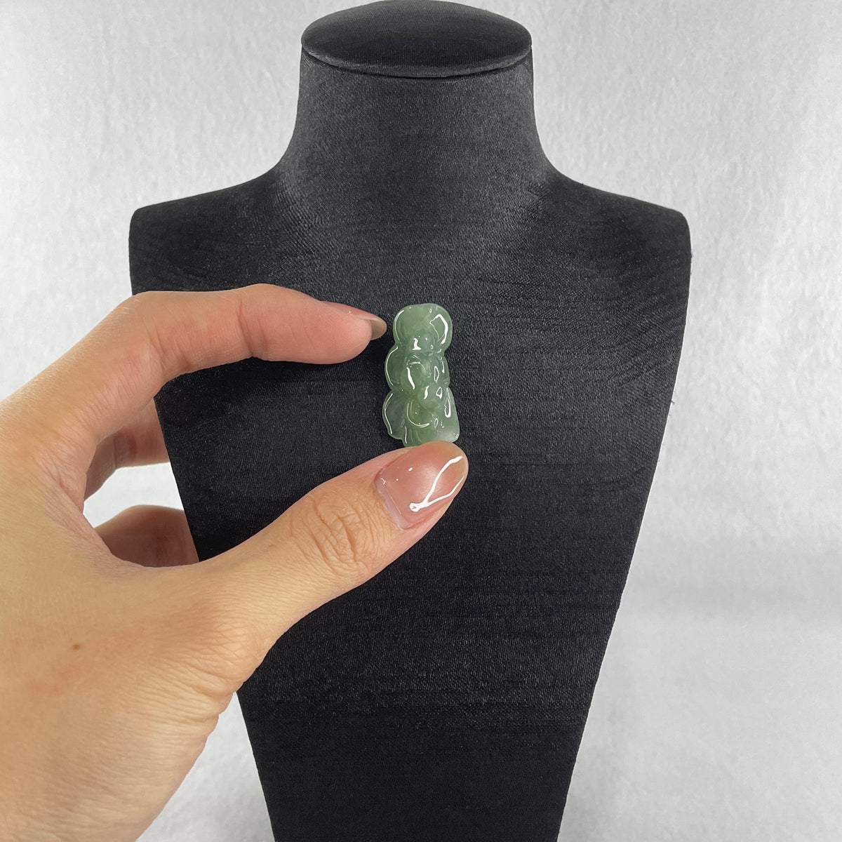 Natural Type A Semi-Icy Green Jadeite Lotus Flower Pendant | Bloom Purity, Renewal & Harmony Talisman (4.96g | 30.9 x 14.8 x 8.0mm) - Huangs Jadeite and Jewelry Pte Ltd