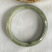 Type A Light to Dark Green Jadeite Bangle 56.80g Inner Diameter 55.7mm 14.2 by 7.8mm (Slight Internal Line) - Huangs Jadeite and Jewelry Pte Ltd