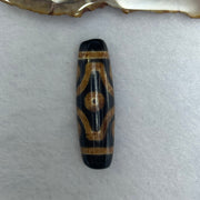 Natural Powerful Tibetan Old Oily Agate 6 Eyes Dzi Bead Heavenly Master (Tian Zhu) 六眼天诛 7.46g 38.1 by 11.4mm - Huangs Jadeite and Jewelry Pte Ltd