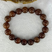 Natural Copper Rutilated Quartz Beads Bracelet 天然銅髮晶手镯 37.69g 17cm 12.0mm 17 Beads - Huangs Jadeite and Jewelry Pte Ltd