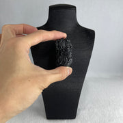 Certified Natural Type A Black Omphacite Jadeite Pixiu pair Pendant Each About 63.02g 51.2 by 29.4 by 21.0mm And 64.42g 48.5 by 28.1 by 22.7mm - Huangs Jadeite and Jewelry Pte Ltd