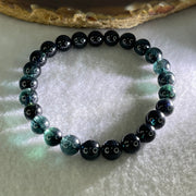 Rare Very Good Grade Natural Blue Tourmaline Beads Bracelet 15.00g 15cm 7.3mm 25 Beads - Huangs Jadeite and Jewelry Pte Ltd
