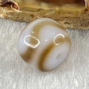 Natural Powerful Tibetan Old Oily Agate Tiger Tooth Daluo Dzi Bead Heavenly Master (Tian Zhu) 2.08g 9.8 by 11.4mm - Huangs Jadeite and Jewelry Pte Ltd