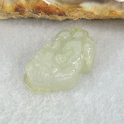 Type A Jelly Faint Green Jadeite Pixiu Charm 3.32g 19.7 by 11.8 by 7.2mm - Huangs Jadeite and Jewelry Pte Ltd
