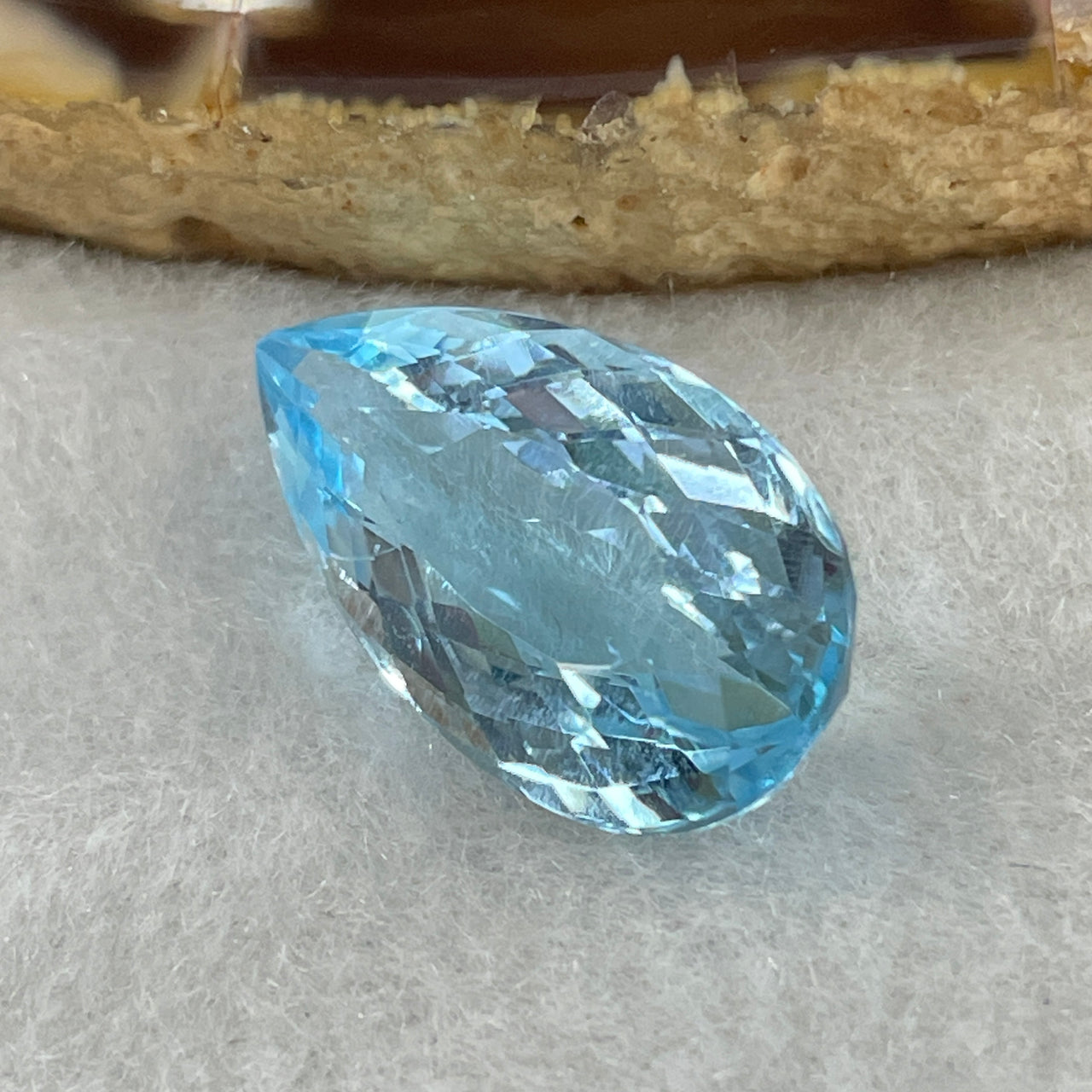 Natural Sky Blue Topaz Teardrop Shape 12.67ct 19.7 by 11.2 by 7.2mm - Huangs Jadeite and Jewelry Pte Ltd