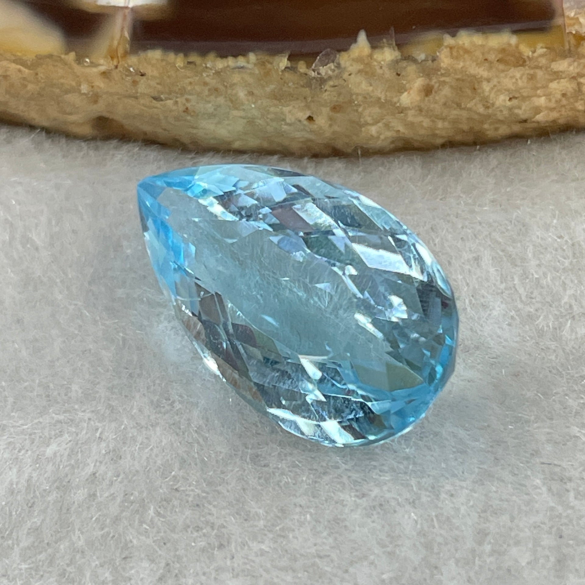 Natural Sky Blue Topaz Teardrop Shape 12.67ct 19.7 by 11.2 by 7.2mm - Huangs Jadeite and Jewelry Pte Ltd