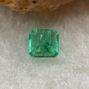 Natural Colombia Vivid Green Emerald (Beryl) Cut-Cornered Square Step cut 0.43ct 4.7 by 4.6 by 2.6mm - Huangs Jadeite and Jewelry Pte Ltd