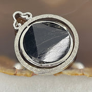 Natural Hypersthene in Stainless Steel Pendant 24.14g 25.0 by 9.6mm - Huangs Jadeite and Jewelry Pte Ltd