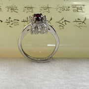 Natural Ruby in S925 Sliver Ring (Adjustable Size) 2.53g 5.8 by 4.4 by 2.8mm - Huangs Jadeite and Jewelry Pte Ltd