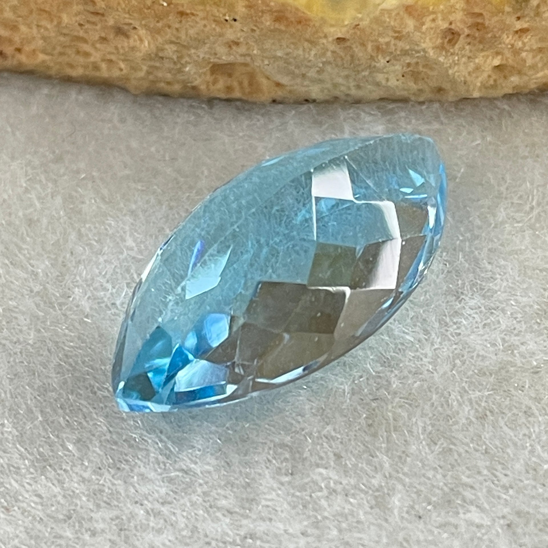 Natural Sky Blue Topaz Marquise Shape 11.37ct 19.5 by 10.4 by 7.3mm - Huangs Jadeite and Jewelry Pte Ltd