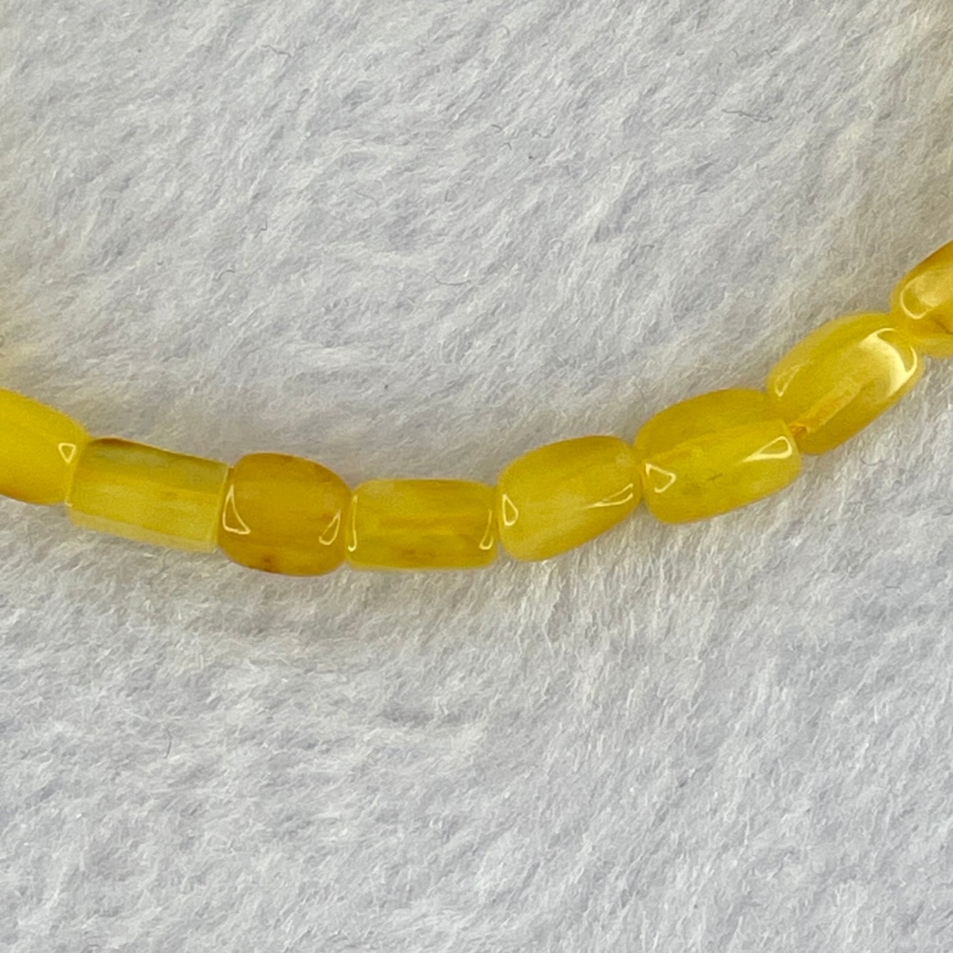 Natural Butterscotch Amber Beads Bracelet 2.61g 14.5mm 5.0mm 24 Beads - Huangs Jadeite and Jewelry Pte Ltd
