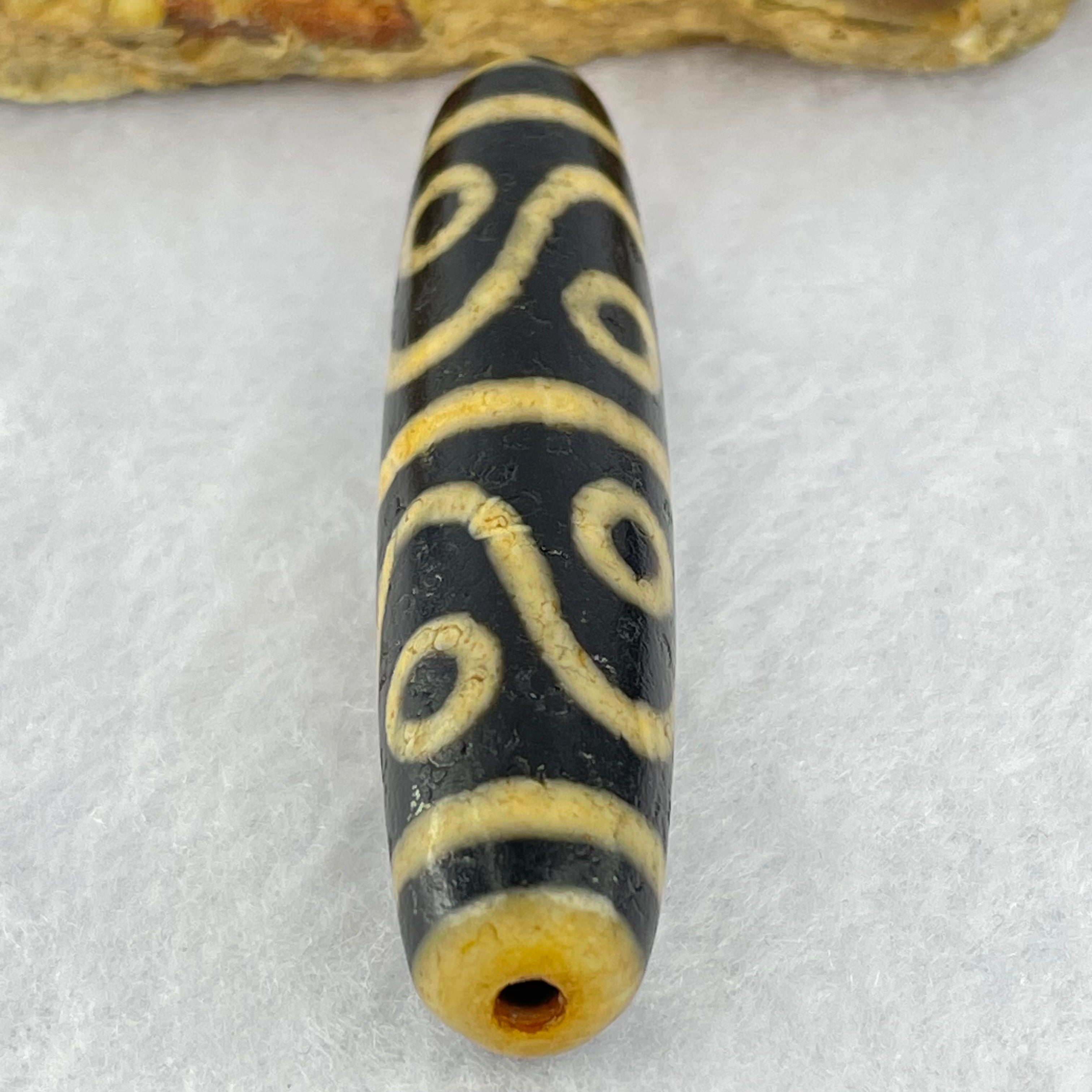 天然强力西藏老油性玛瑙八眼天珠天师（天珠）八眼天诛15.32 克57.0 x