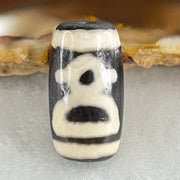 Natural Powerful Tibetan Old Oily Double Agate Cai Shen Dzi Bead Heavenly Master (Tian Zhu) 财神天珠 3.48g 19.2 by 10.6mm - Huangs Jadeite and Jewelry Pte Ltd