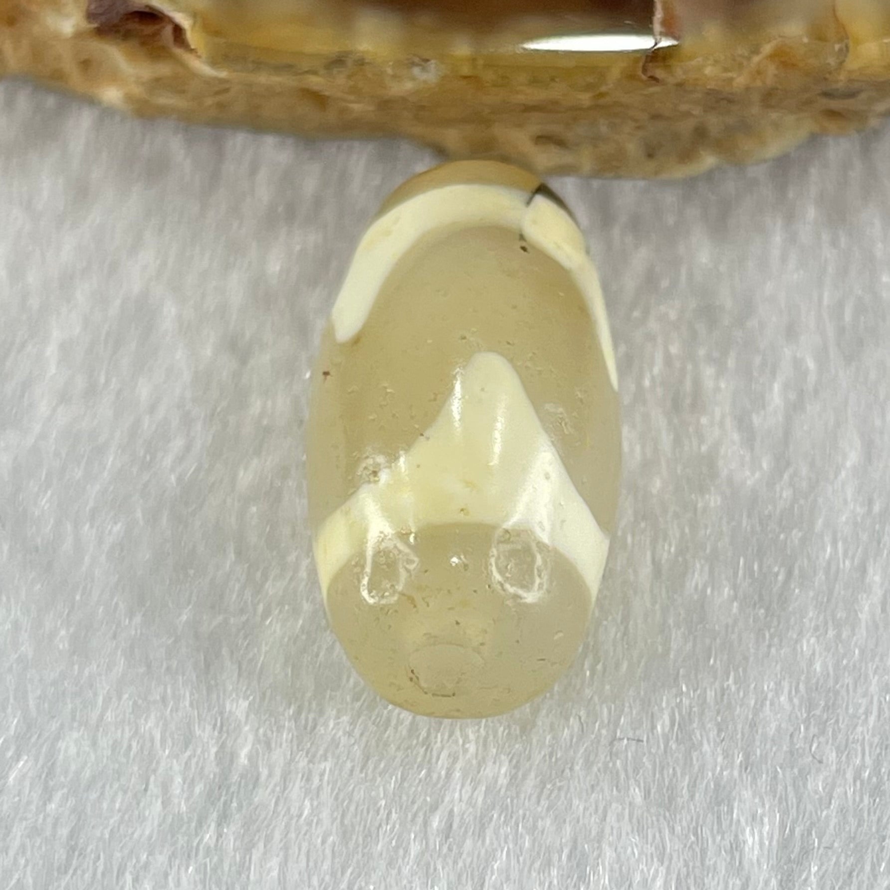 Natural Powerful Tibetan Old Oily Agate Tiger Tooth Daluo Dzi Bead Heavenly Master (Tian Zhu) 虎呀天诛 2.93g 19.9 by 10.1mm - Huangs Jadeite and Jewelry Pte Ltd