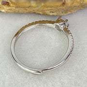 Type A Lavender Cabochon Jadeite in S925 Sliver Ring (Adjustable Size) 1.15g 3.0 by 2.0mm - Huangs Jadeite and Jewelry Pte Ltd