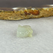 Type A Light Lavender Yellow Jadeite Rabbit Charm for Bracelet 2.07g 14.6 by 6.1 by 12.1mm - Huangs Jadeite and Jewelry Pte Ltd